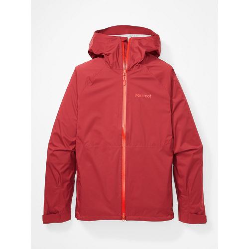 Marmot Rain Jacket Dark Red NZ - PreCip Stretch Jackets Mens NZ6810593